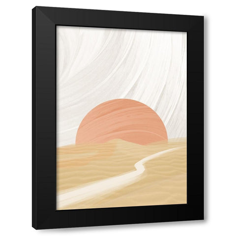 Sarah Black Modern Wood Framed Art Print with Double Matting by Roze, Fadil