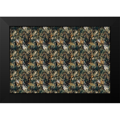 Pattern No 145 Black Modern Wood Framed Art Print by Treechild