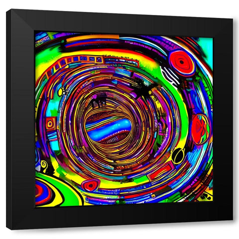 IT2 Black Modern Wood Framed Art Print by Baco, Velibor