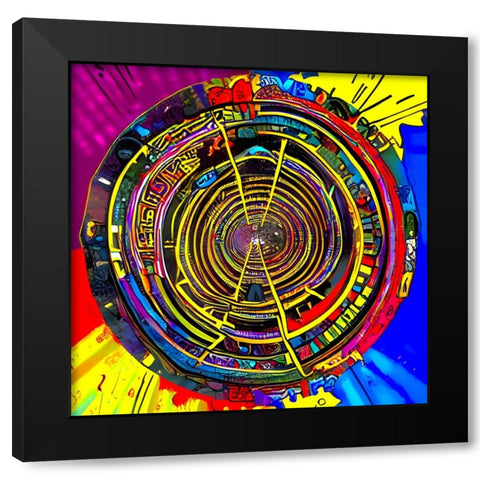 IT3 Black Modern Wood Framed Art Print with Double Matting by Baco, Velibor