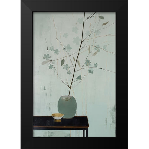 Branch in Vase Black Modern Wood Framed Art Print by Treechild