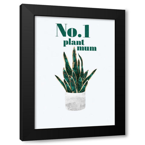 Plant typography quote text 3 Black Modern Wood Framed Art Print with Double Matting by Manovski, Sarah