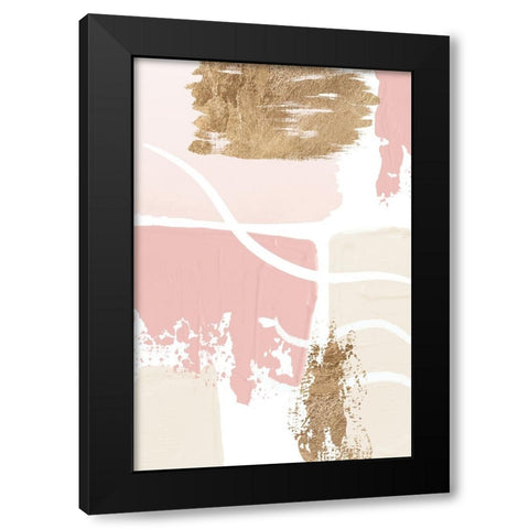 Pride of Pink-2 Black Modern Wood Framed Art Print with Double Matting by Moss, Sally Ann