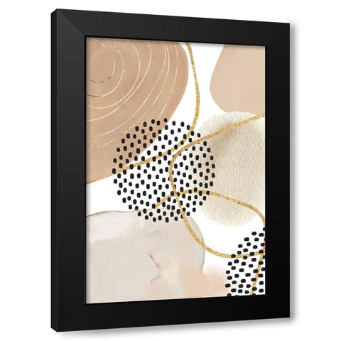 Jealous Beige-3 Black Modern Wood Framed Art Print by Moss, Sally Ann