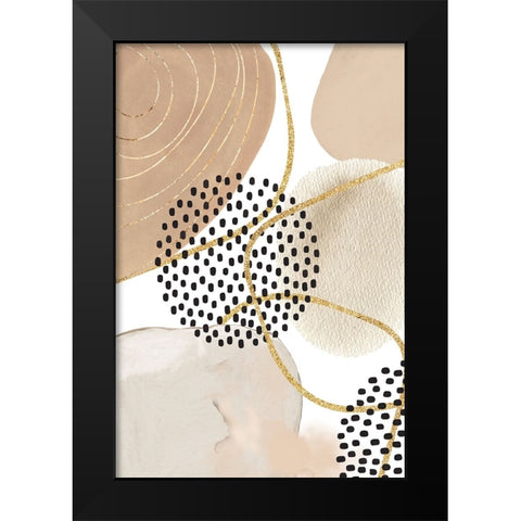 Jealous Beige-3 Black Modern Wood Framed Art Print by Moss, Sally Ann