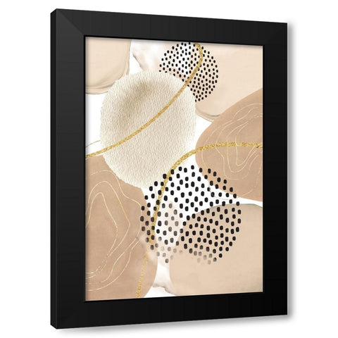 Jealous Beige-2 Black Modern Wood Framed Art Print with Double Matting by Moss, Sally Ann
