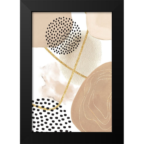 Jealous Beige-1 Black Modern Wood Framed Art Print by Moss, Sally Ann