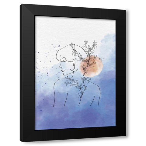 Antholyza Black Modern Wood Framed Art Print by Roze, Fadil