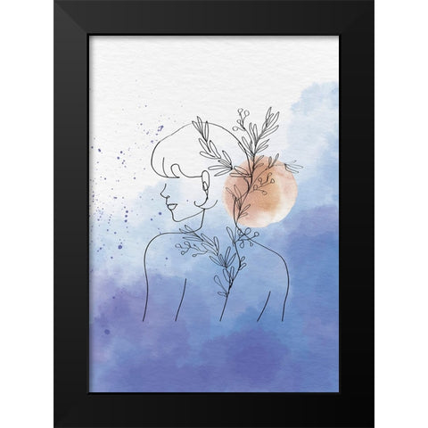 Antholyza Black Modern Wood Framed Art Print by Roze, Fadil