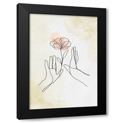 Lyonii Black Modern Wood Framed Art Print with Double Matting by Roze, Fadil