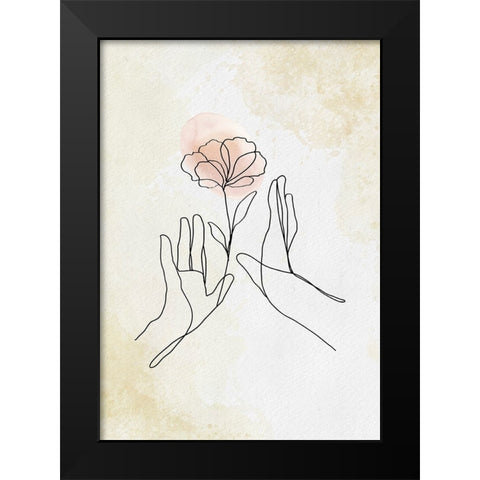 Lyonii Black Modern Wood Framed Art Print by Roze, Fadil