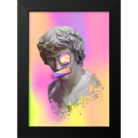 Sotiris Black Modern Wood Framed Art Print by Roze, Fadil