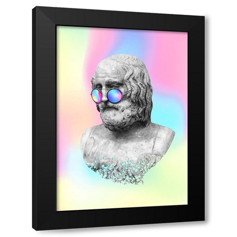 Vangelis Black Modern Wood Framed Art Print by Roze, Fadil