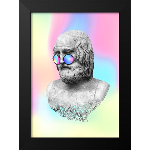 Vangelis Black Modern Wood Framed Art Print by Roze, Fadil