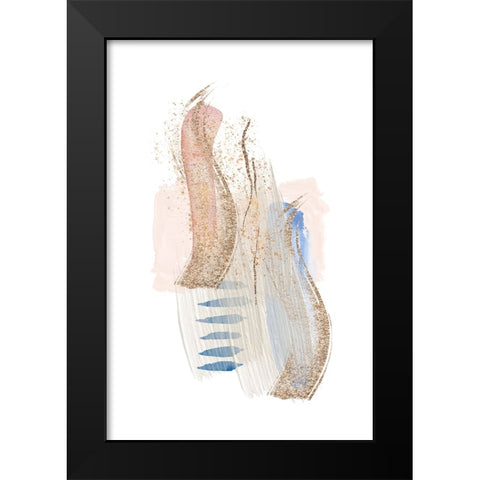 Soft Pink Blue 2 Black Modern Wood Framed Art Print by Ann Moss, Sally