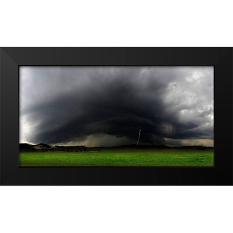 Gewitterwalze Black Modern Wood Framed Art Print by Schumacher, Nicolas