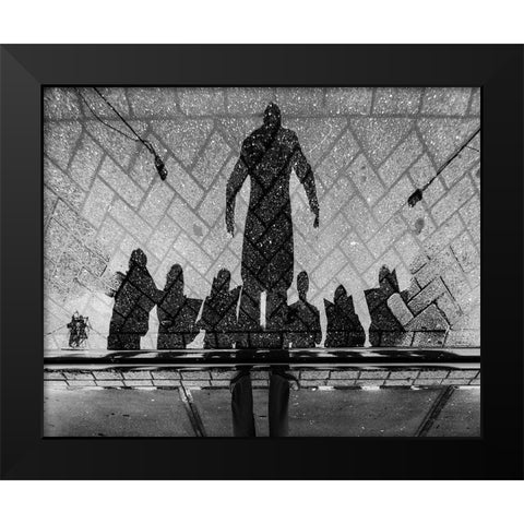 The Power Of The Song Black Modern Wood Framed Art Print by Stefan, Jacek