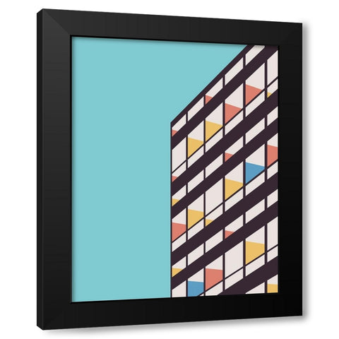 Corbusier Black Modern Wood Framed Art Print by Bodart, Florent