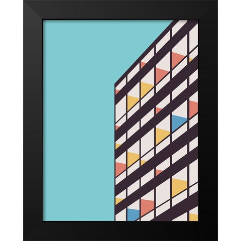 Corbusier Black Modern Wood Framed Art Print by Bodart, Florent