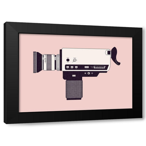 Super 8 Camera Black Modern Wood Framed Art Print by Bodart, Florent
