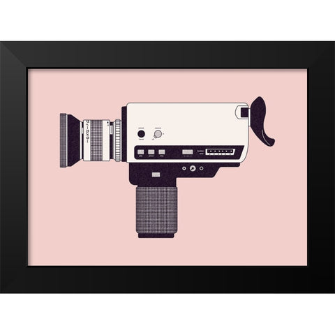 Super 8 Camera Black Modern Wood Framed Art Print by Bodart, Florent