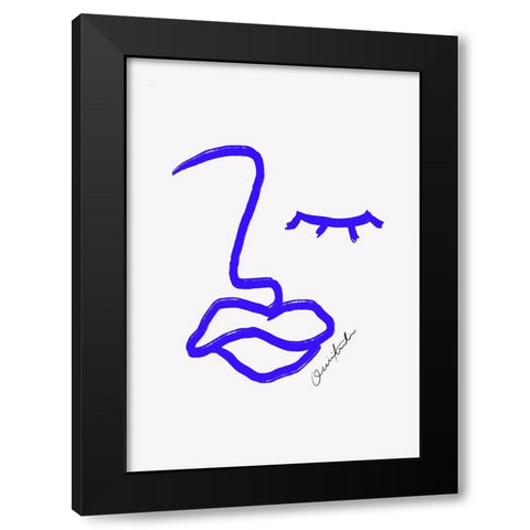 Abstract Face Black Modern Wood Framed Art Print by Fritsch, Athene