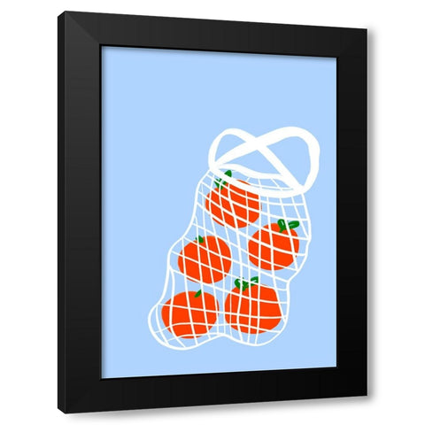 Oranges Black Modern Wood Framed Art Print by Fritsch, Athene