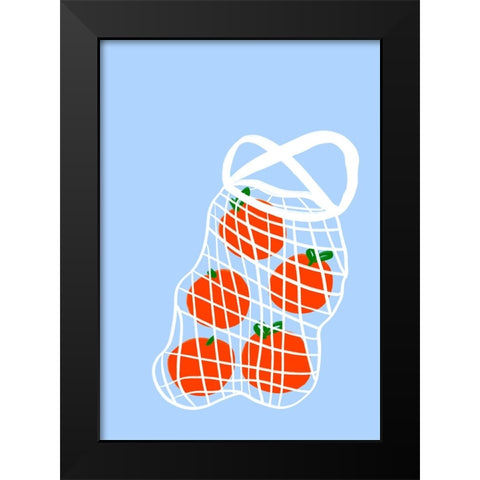 Oranges Black Modern Wood Framed Art Print by Fritsch, Athene