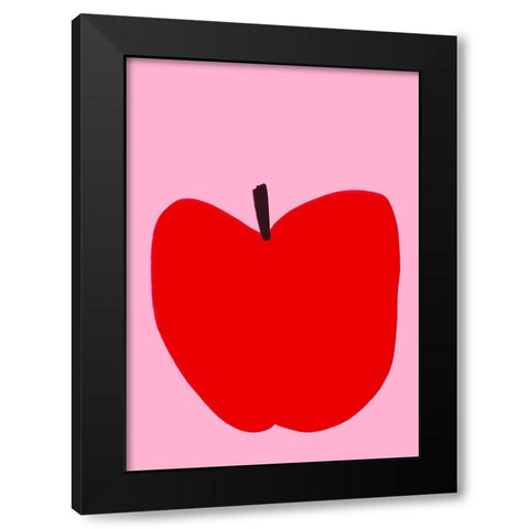 Apple Black Modern Wood Framed Art Print with Double Matting by Fritsch, Athene