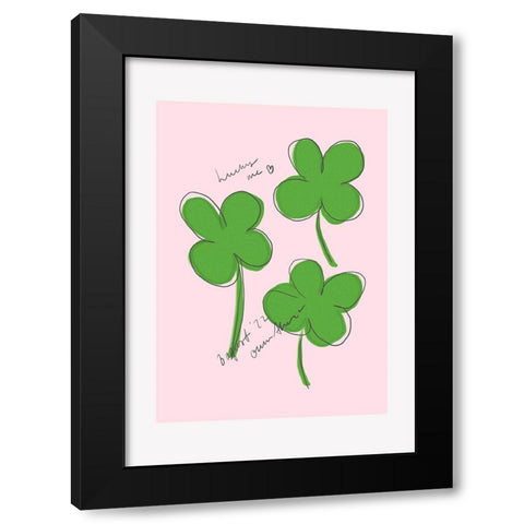 Lucky Me Black Modern Wood Framed Art Print with Double Matting by Fritsch, Athene