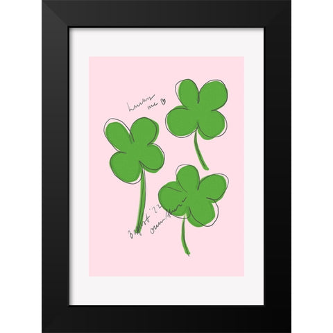 Lucky Me Black Modern Wood Framed Art Print by Fritsch, Athene