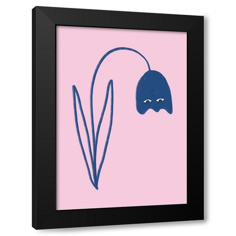 Happy Tulip Black Modern Wood Framed Art Print with Double Matting by Fritsch, Athene
