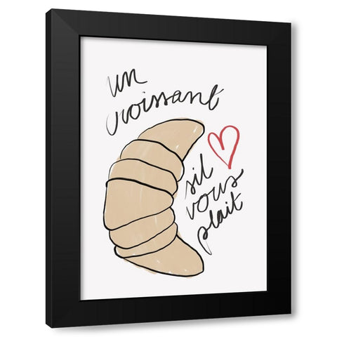 Un Croissant Black Modern Wood Framed Art Print by Fritsch, Athene