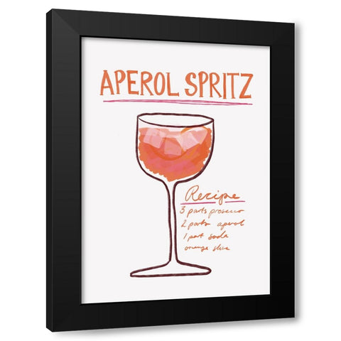 Aperol Spritz Black Modern Wood Framed Art Print by Fritsch, Athene