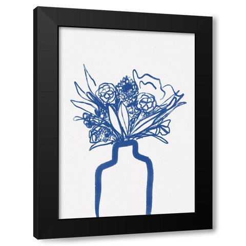 Flowers in a Vase Black Modern Wood Framed Art Print by Fritsch, Athene