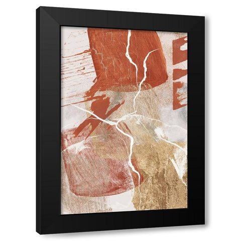 Golden globe 3 Black Modern Wood Framed Art Print by Ann Moss, Sally