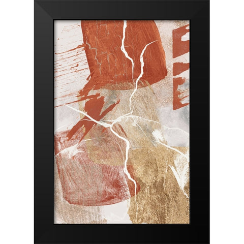 Golden globe 3 Black Modern Wood Framed Art Print by Ann Moss, Sally