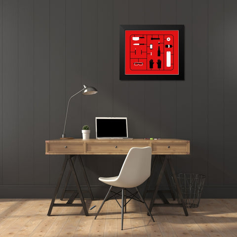 Tonight Is the Night Black Modern Wood Framed Art Print by Bodart, Florent