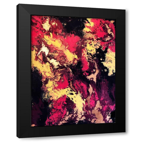 Abberation Black Modern Wood Framed Art Print by Storms, Alyson