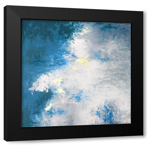 Abstract Blue Red Green 1 Black Modern Wood Framed Art Print by Storms, Alyson