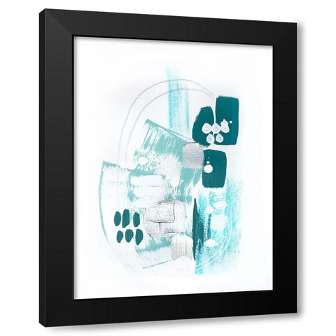 Abstract Mint 1 Black Modern Wood Framed Art Print by Storms, Alyson