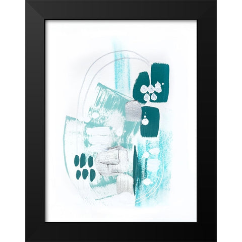 Abstract Mint 1 Black Modern Wood Framed Art Print by Storms, Alyson