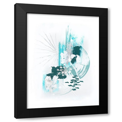Abstract Mint 2 Black Modern Wood Framed Art Print by Storms, Alyson
