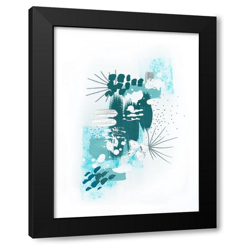 Abstract Mint 3 Black Modern Wood Framed Art Print by Storms, Alyson