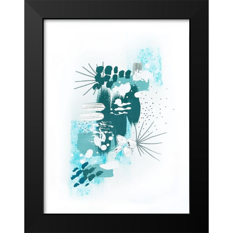 Abstract Mint 3 Black Modern Wood Framed Art Print by Storms, Alyson