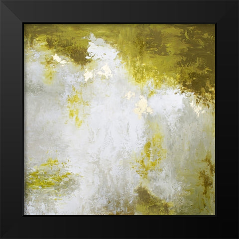 Abstract Moss Green 1 Black Modern Wood Framed Art Print by Storms, Alyson