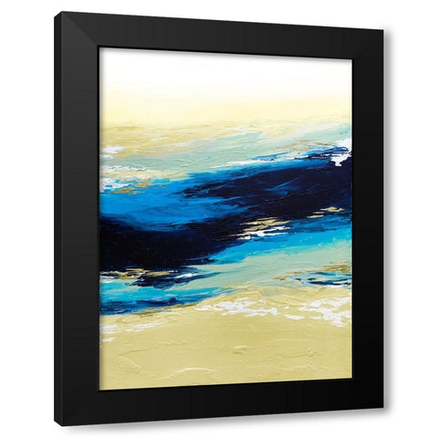 Abstract Sunset 1 Black Modern Wood Framed Art Print by Storms, Alyson