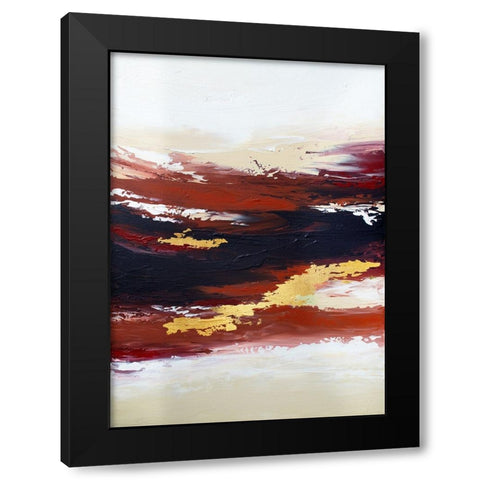Abstract Sunset 3 Black Modern Wood Framed Art Print by Storms, Alyson