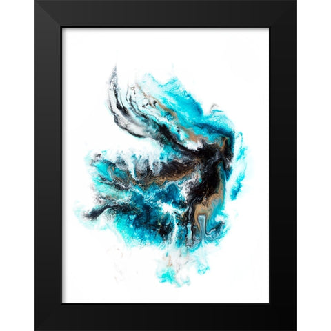 Acropora Black Modern Wood Framed Art Print by Storms, Alyson