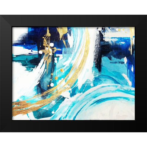 Angle Gold   B Black Modern Wood Framed Art Print by Storms, Alyson